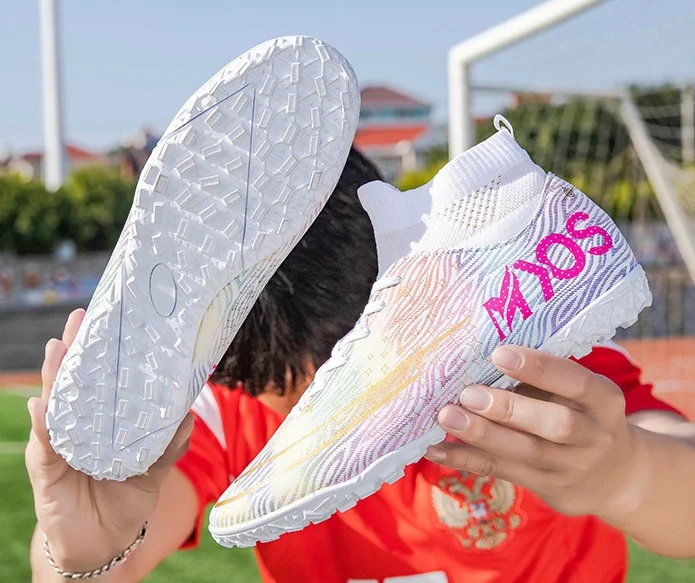 Factory direct sale football shoes long spikes FG broken spikes TF high-top breathable Sports Training Shoes For Soccer Shoes