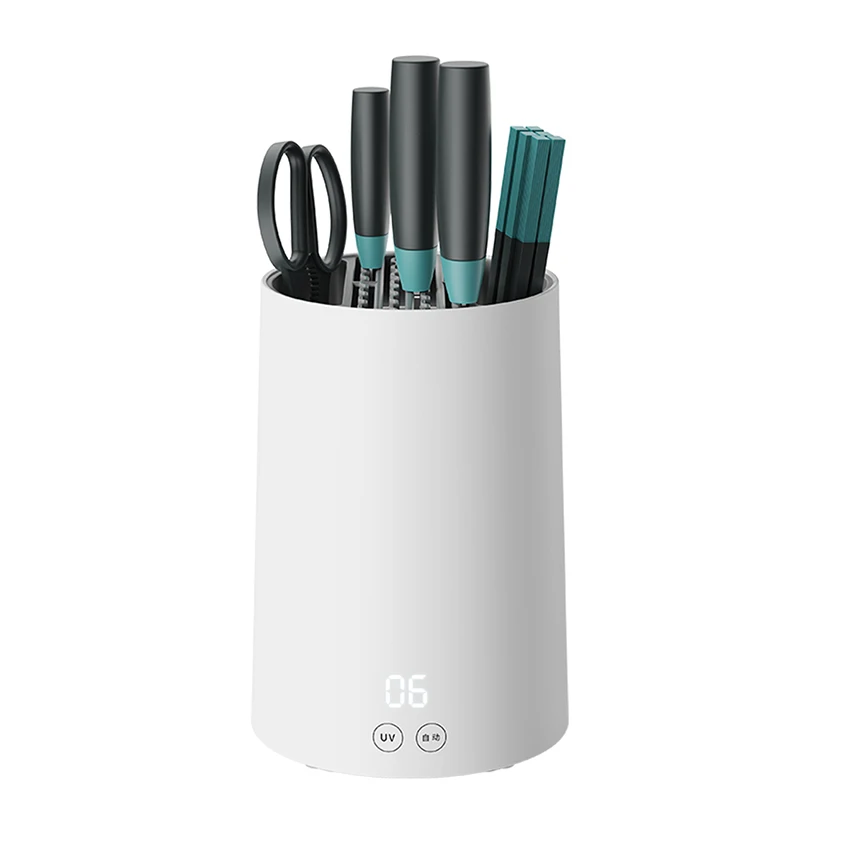 Disinfect Drying Sterilizer PP Tableware Storage Holder Knife Fork Spoon Ultraviolet UV UVC Lamp Disinfection Sterilizer