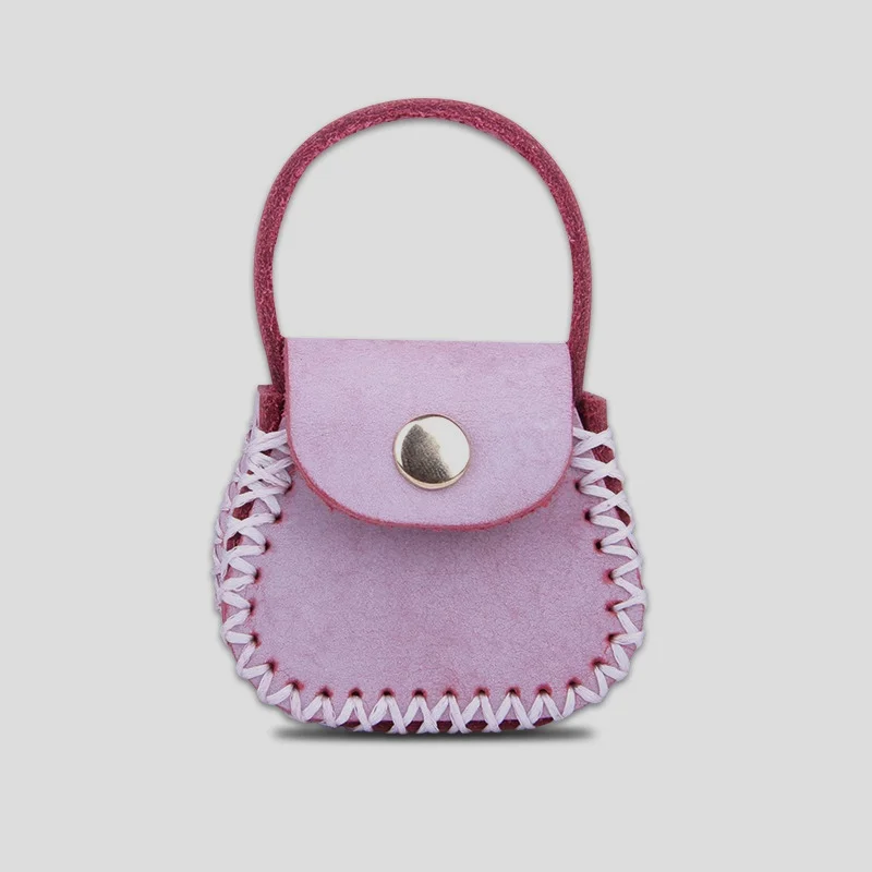 Hot selling Mini coin purse genuine leather key storage bag diy material bag Korean style casual genuine Leather coin purse