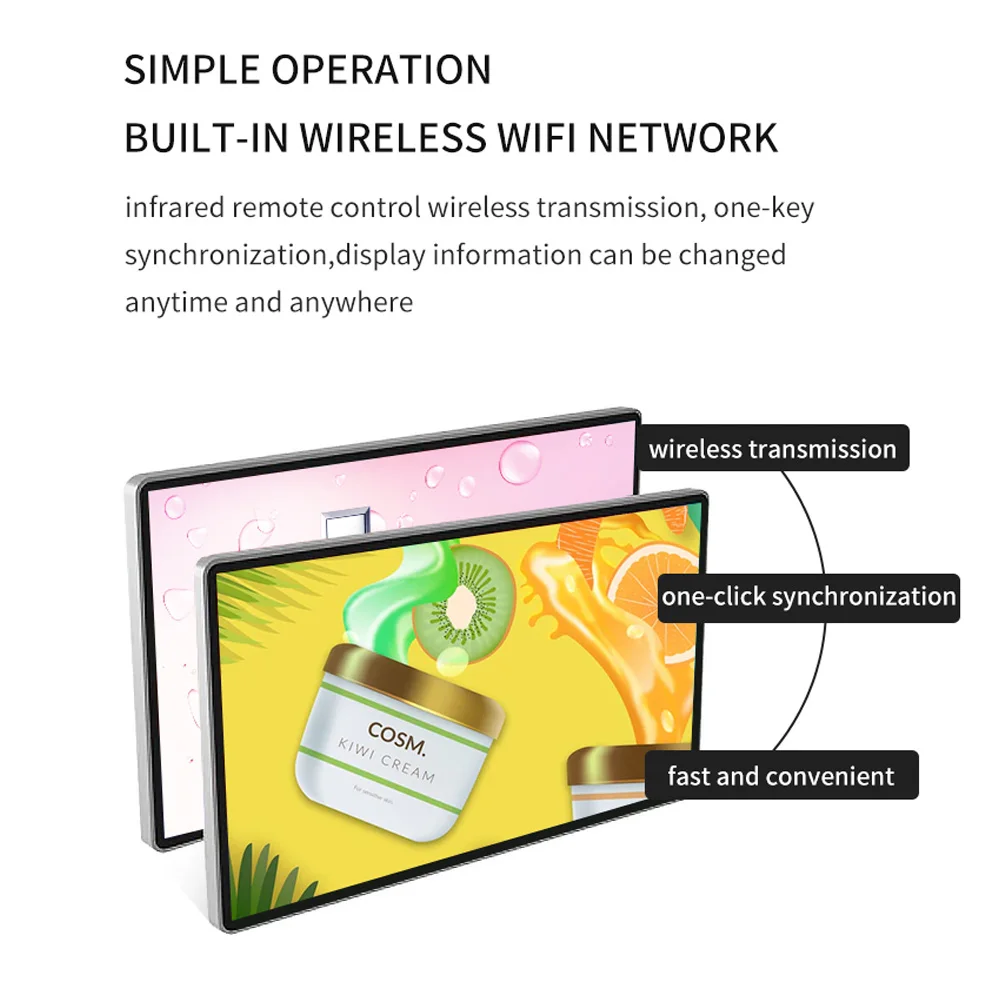Wall Mounted 18.5 Inch Customized Acceptable LCD Advertising  Screen Digital Signage Advertising Display Screen