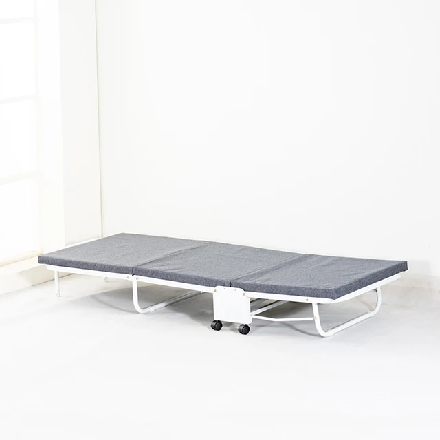 
China Manufacturer Supplier Single Hospital Space Saving Foldable Adjustable Rollaway Bed 
