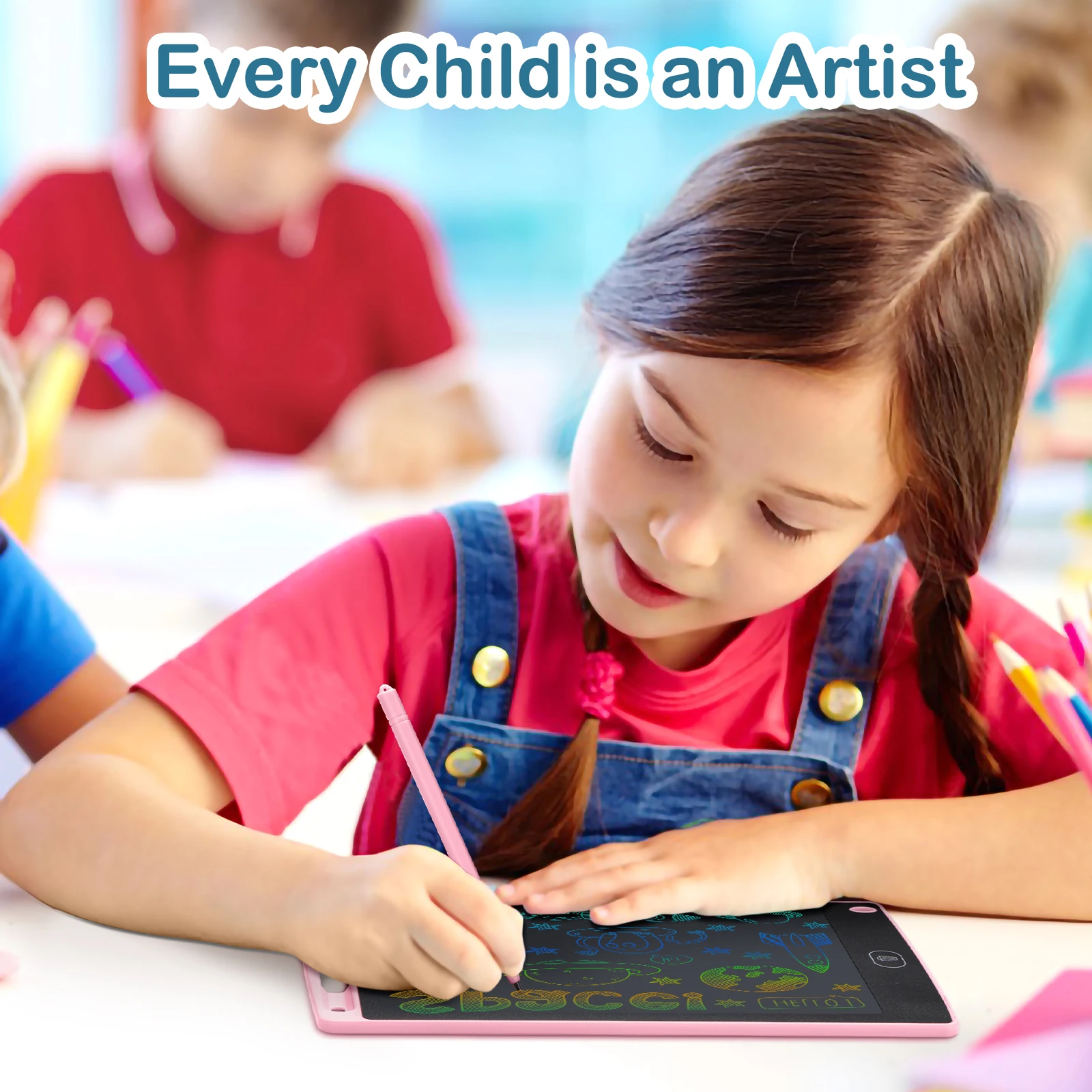 Kids Portable 8.5 inch Color Screen LCD Writing Tablet Drawing Board Digital Electronic Handwriting Memo Pad