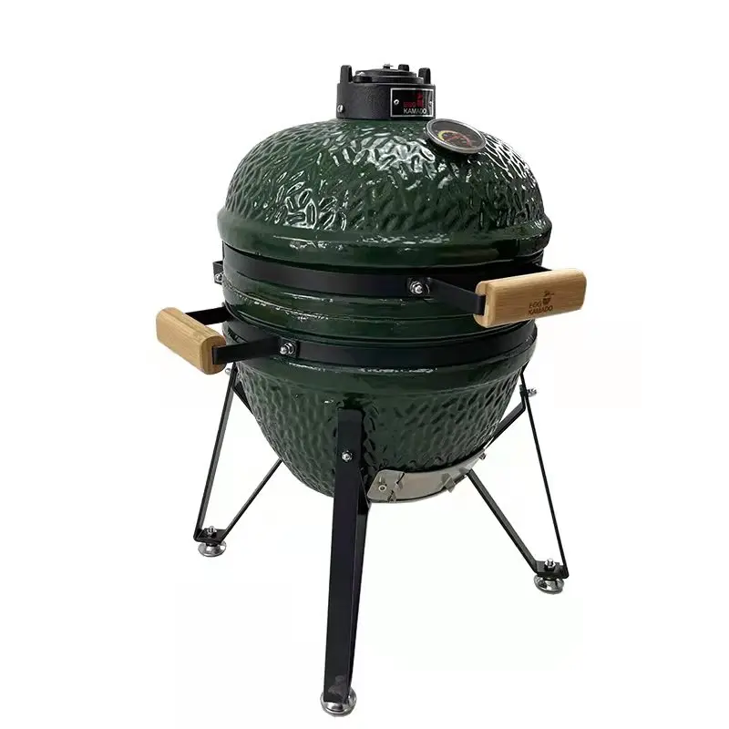 15 дюймов портативный и уличный яичный керамический камадо древесный уголь барбекю гриль зеленый заводская цена
