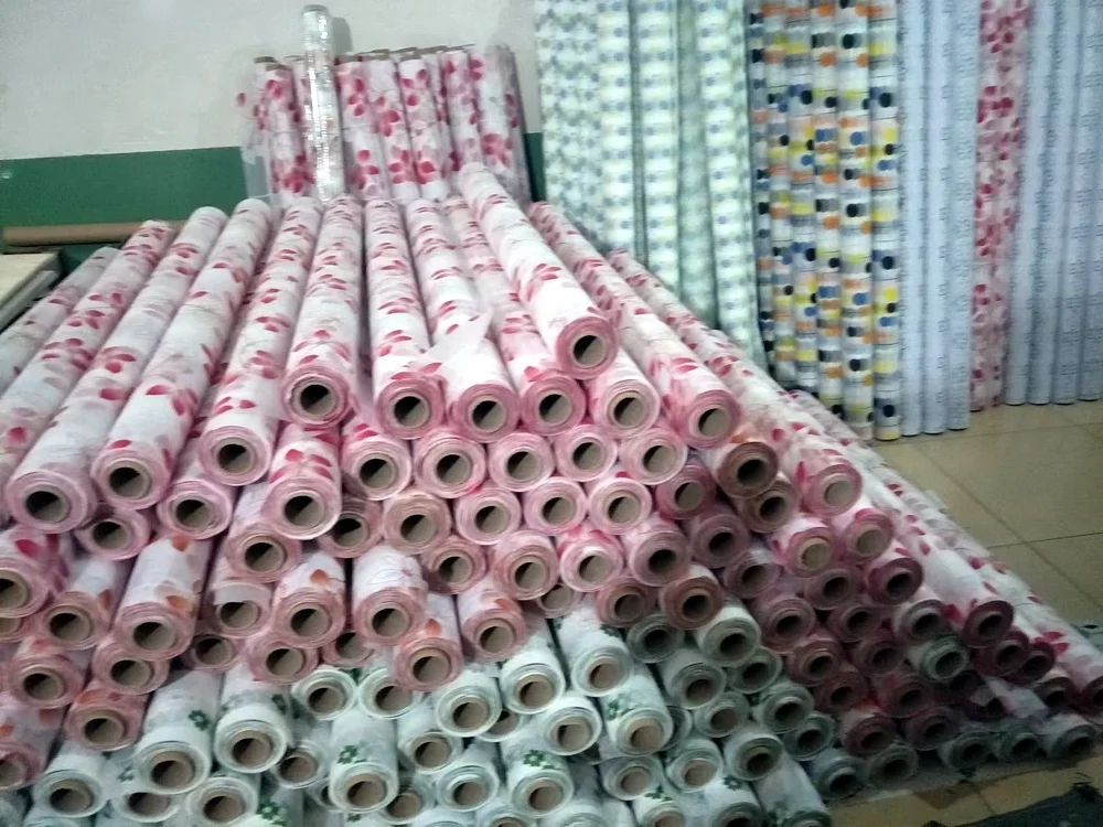 Printed PVC table cloth in roll