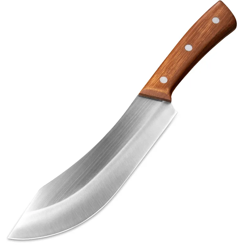 High quality High Carbon Stainless Steel Butcher Knife Full Tang Multi-Purpose Chef Knife Solid Wood Handle Kitchen Cooking