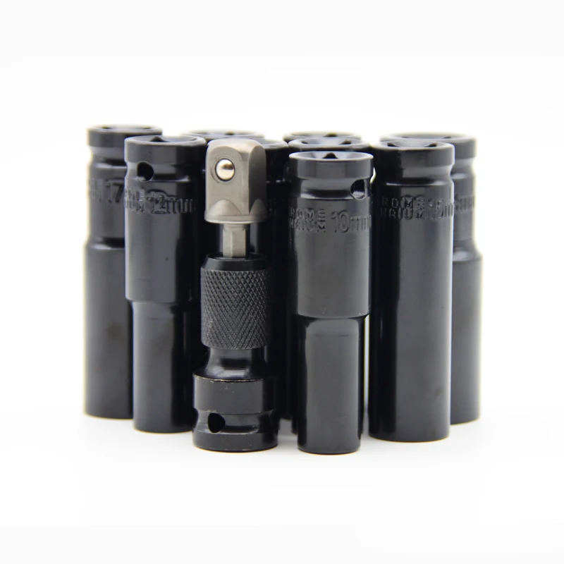 11PCS Hexagonal Tire Chrome Vanadium Steel 1/2 Socket Set Pneumatic Socket