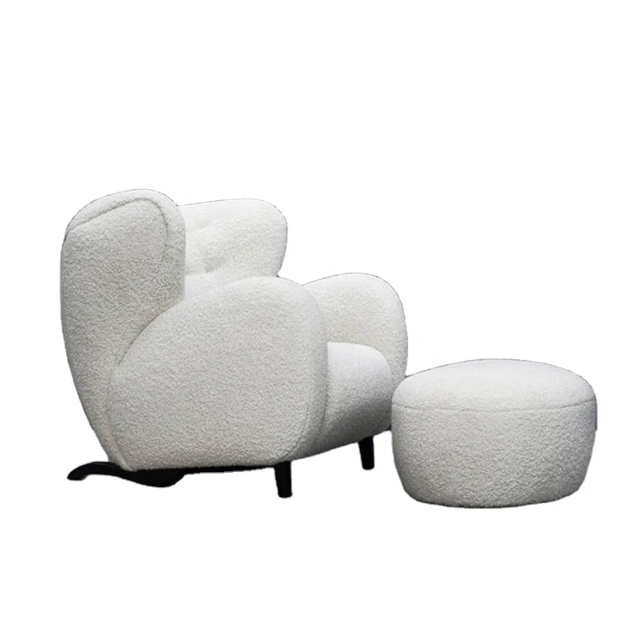 Современная мебель в скандинавском стиле, диваны для гостиной, стул букле из овечьей шерсти и кашемира, кресло для отдыха