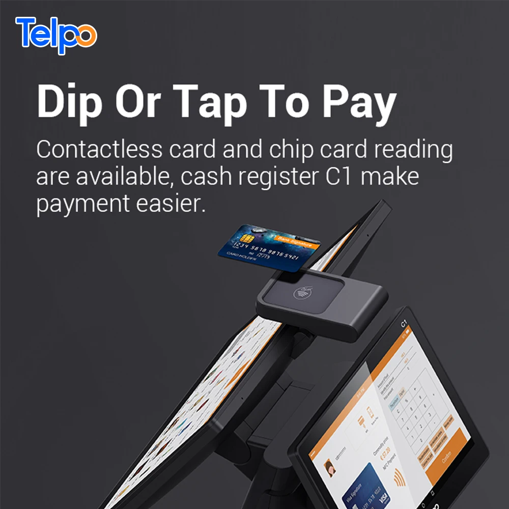 Telpo C1 все в одном POS-терминал с высокоскоростным принтером/распознаванием лица