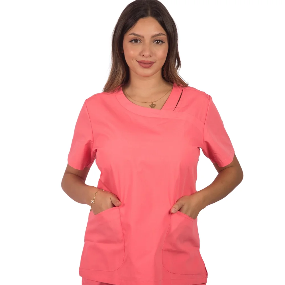 New Style Unisex Hospital Scrubs Comfortable and Reusable Nurse Uniform Designed for Optimal Softness OEM Model Available