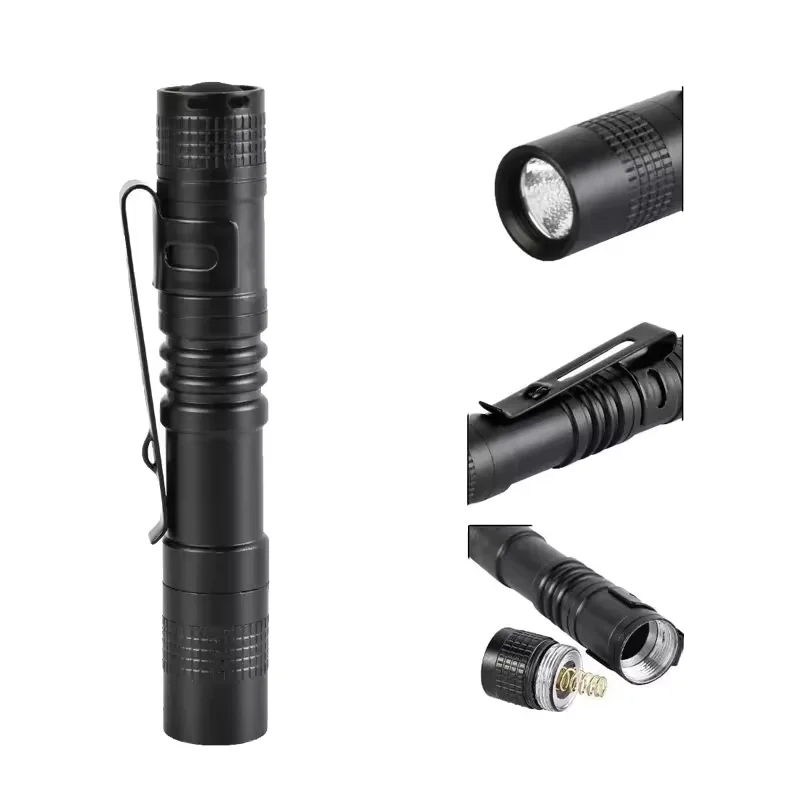 Mini LED Flashlight Waterproof Lantern AAA Battery 1 Switch Mode Outdoor Camping Flashlight