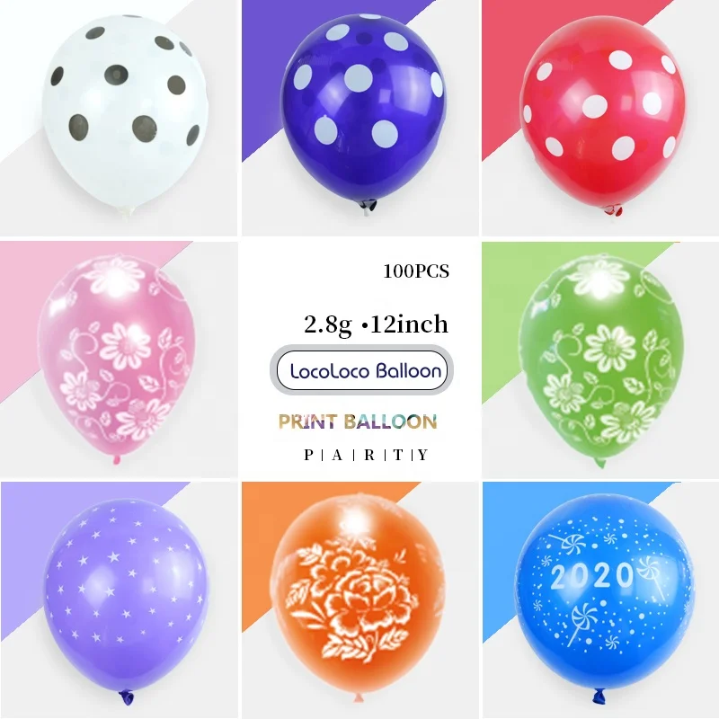 Factory Wholesale Fashion Customized Latex Printed Balloon