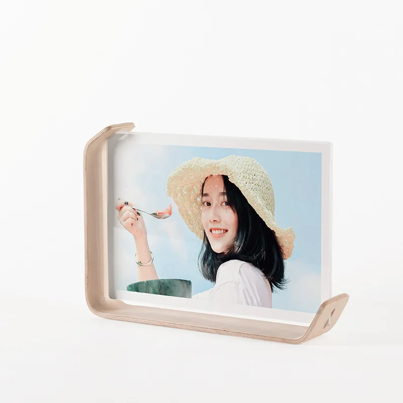 Wood photo frame with acrylic photo frame