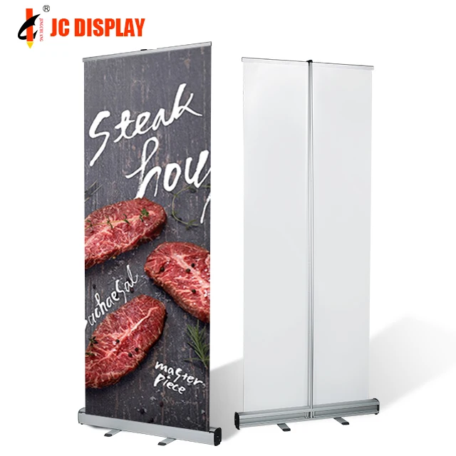 Тяжелая 120 см x 200 пластиковая стальная Выдвижная подставка для баннеров рекламная выставки