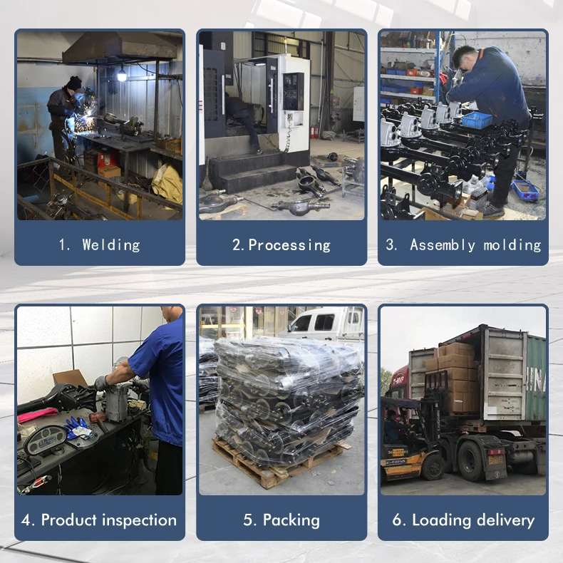 electric driven 3 wheels vehicle rear axle differential