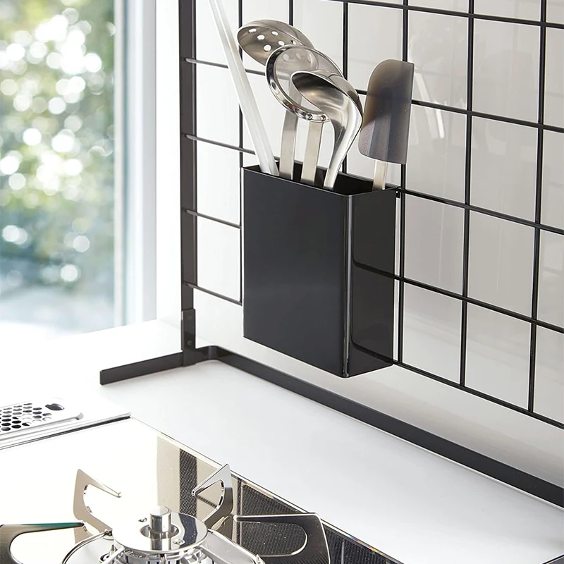 ZX wholesale household plastics Wall Mount tableware Storage boxs kitchen black white cutlery rack Chopsticks organize holder