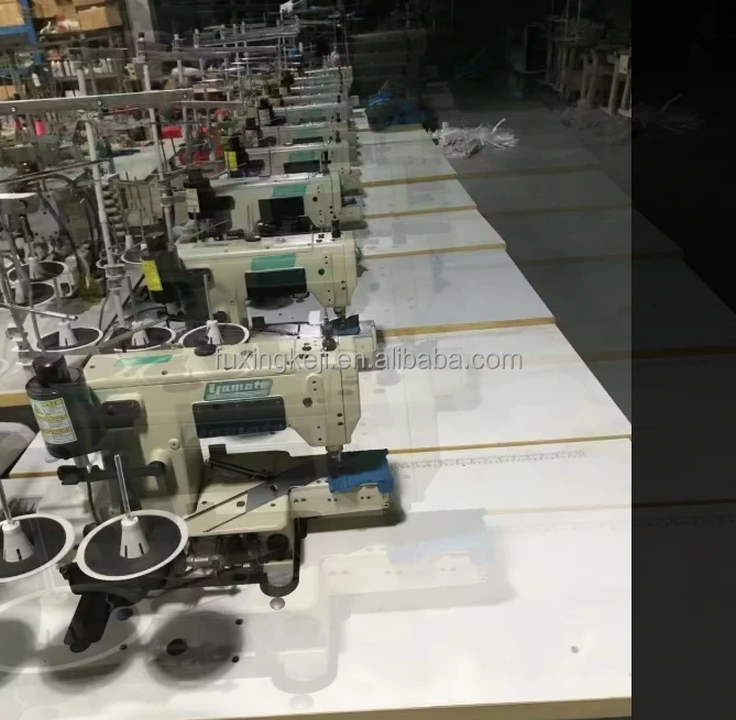 Yamato VG2700-8F 3 Needle 5 Thread Cylinder Bed Interlock Stitch Machine for General Seaming Hemming with Active Thread Control