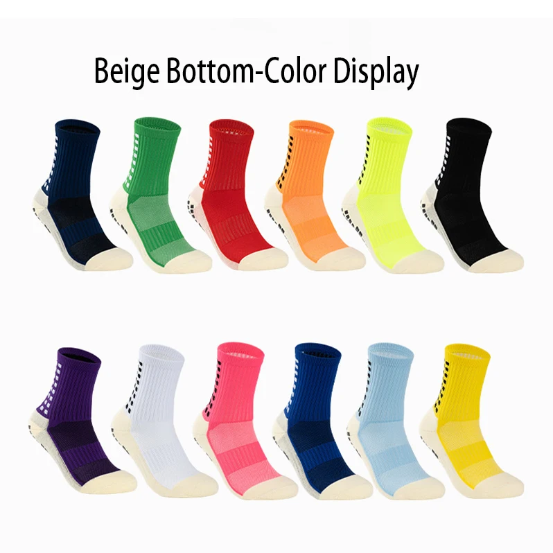 High Quality Professional Football Socks Cushion Bottom Non Slip Antislip Scrunch Soccer Grip Sports Socks