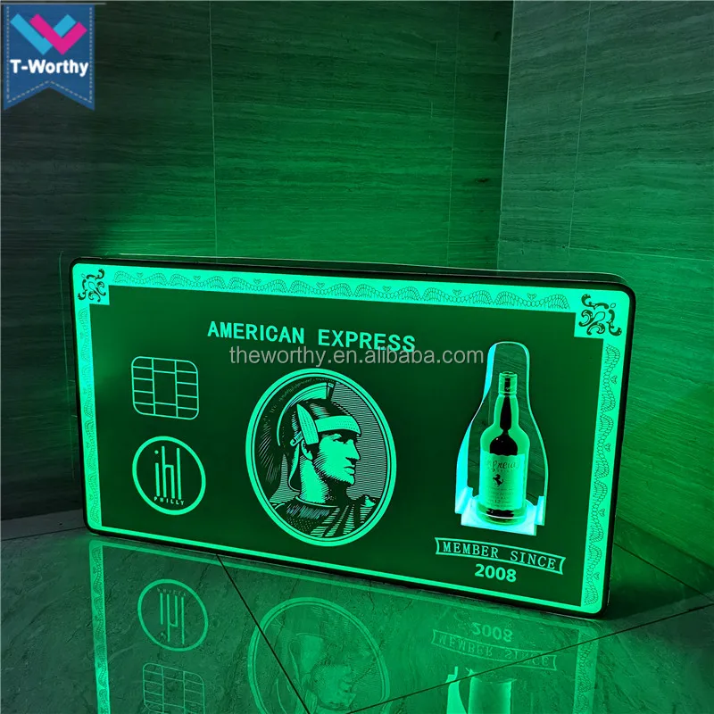 TW-B298 LACK CARD BOTTLE PRESENTER VIP Champagne Bottle Service Presenter LED Tray holder for Night Club