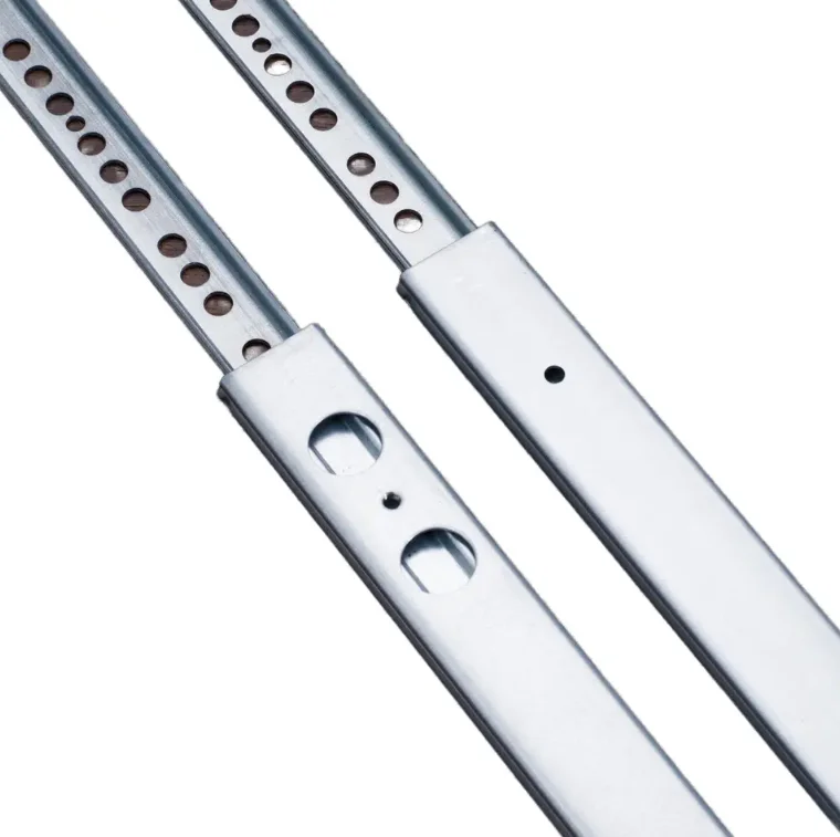 Both way sliding telescopic ball bearing drawer slide kitchen cabinet single extension telescopic guide slide rail system