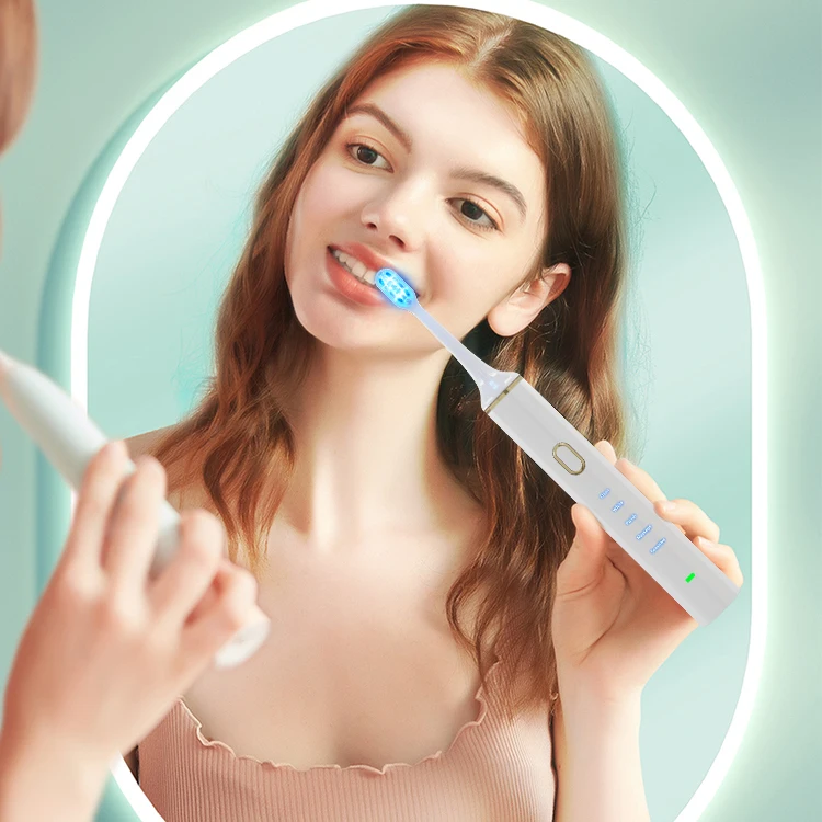 Частный логотип Glorysmile автоматическая электрическая зубная щетка с мягкой щетиной и светодиодной подсветкой для отбеливания зубов набор зубной