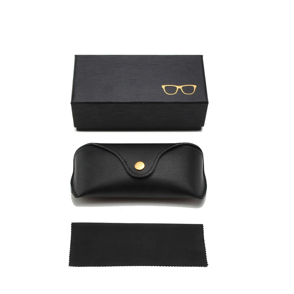 Designed Full Set Gift Paper Box Sunglasses Cases With Microfiber Cloth Pouch Polarized Test Card