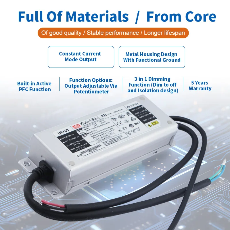 Mean well  XLG-150-L150W Constant Power Mode 700mA LED Driver