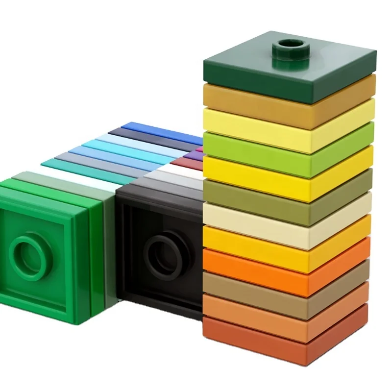 Bebricks 87580 Building parts Plate Modified 2x2 with groove and 1 Stud in Centre building bricks parts colorful parts toys