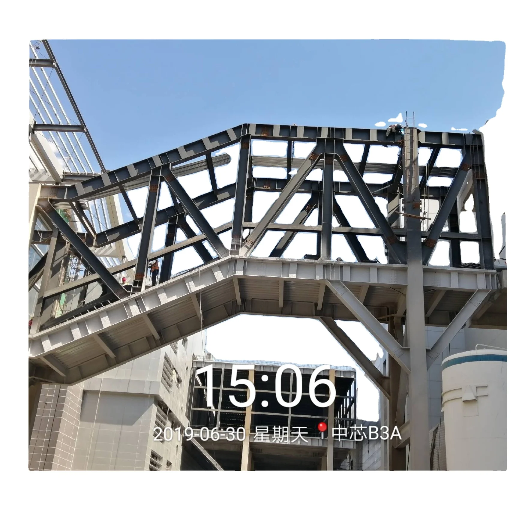 
cheap and fast construction steel structure corridor 