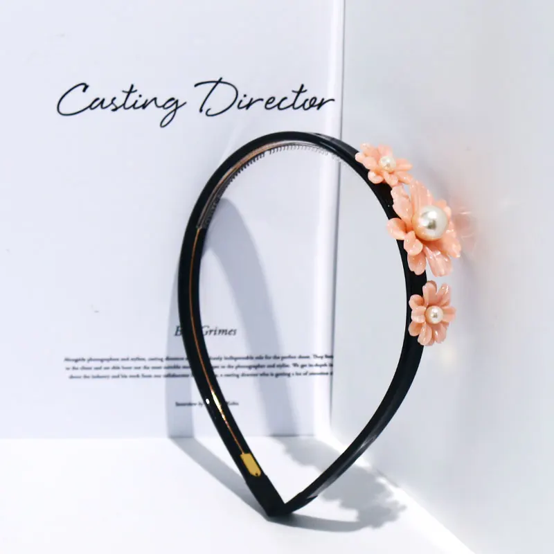 2020 goody beauty hair accessories 18 years old girls headwear embellished flowers stretchy headband cellulose acetate jewelry