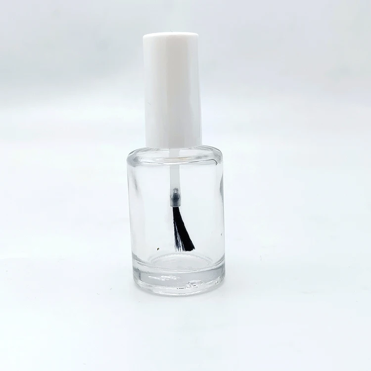 Mini bulk bottles labels 15ml customize empty clear gel remover glass empty Nail Polish Bottle with brush