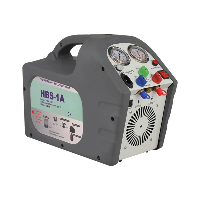 new 220V/110V CE HBS-1A HBS-2A 1HP R134a Auto AC Refrigerant Recovery machine Refrigerant recycling unit oil separation device