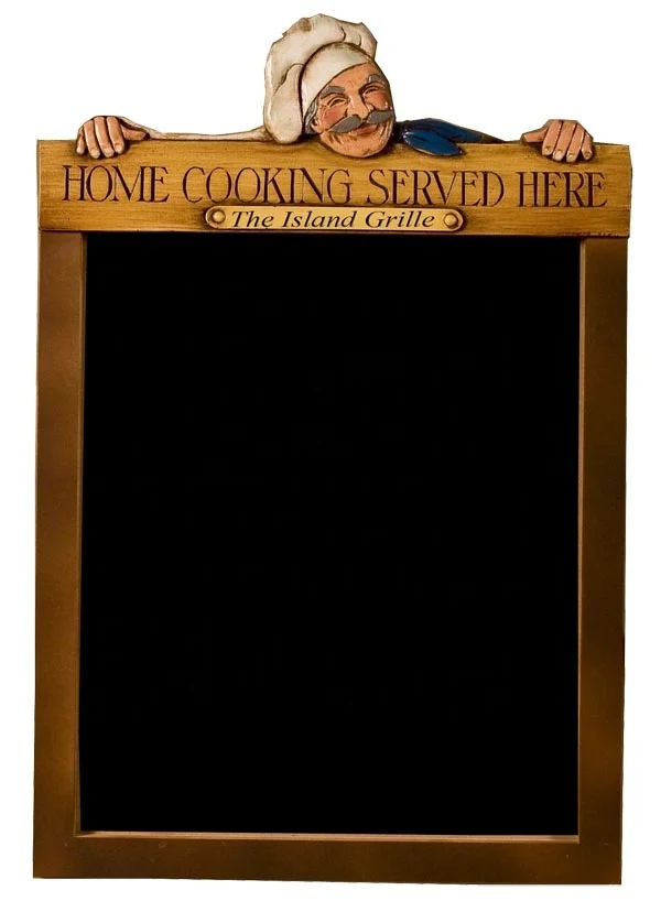 Advertising wooden chalkboard