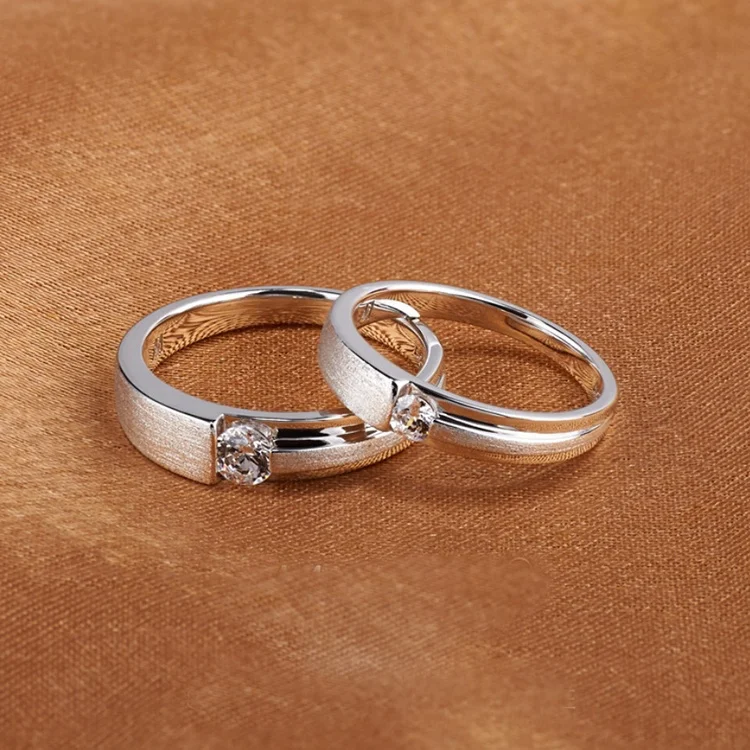 White Gold Italian CZ 925 Sterling Silver Ring For Men