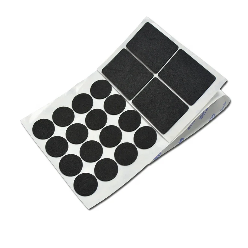 Die cut black japan rogers rubber foam 0.05mm 0.5mm 1.5mm 2mm 6mm 20mm silicone rubber bumper adhesive poron foam  3m adhesive