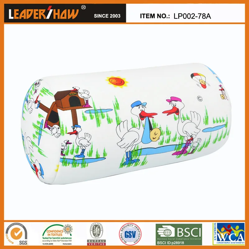 Wholesale Tube Shape Sleeping Pillow Micro Beads Stuffed Roll Travel Polystyrene Foam Pillow