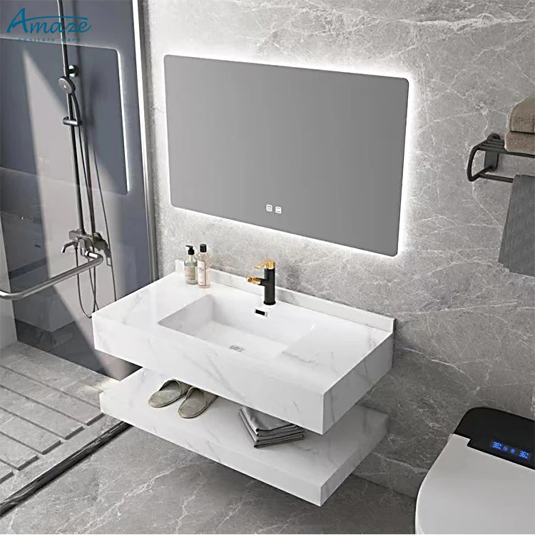 Роскошный двухслойный шиферный настенный искусственный камень lavabos керамический мраморный умывальник раковина для ванной комнаты оптом