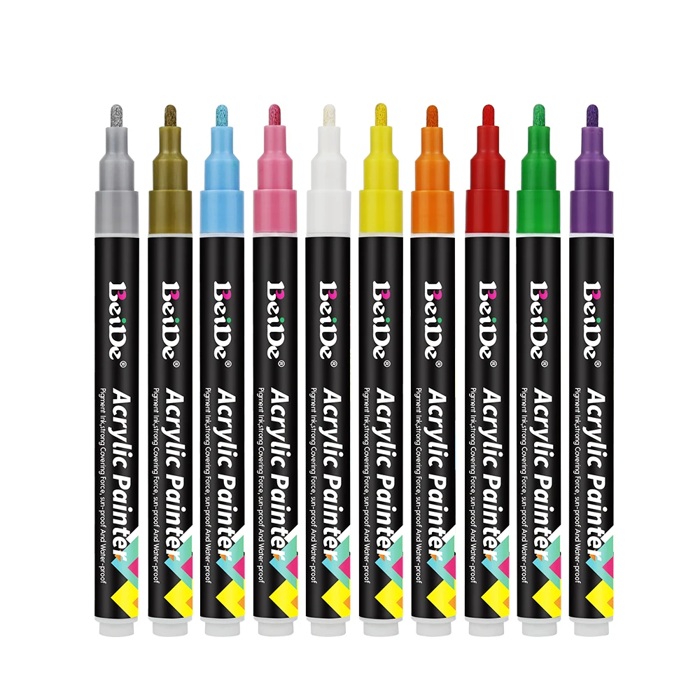 Fine Tip Premium Acrylic Paint Marker for Rock Painting, Mug, Ceramic, Glass, Wood, Fabric Painting, Canvas,Metal