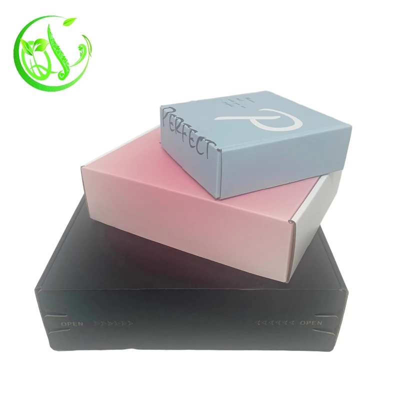 Recyclable paper boxes food kraft packaging cardboard gift boxes kraft paper folding paper colored aircraft box