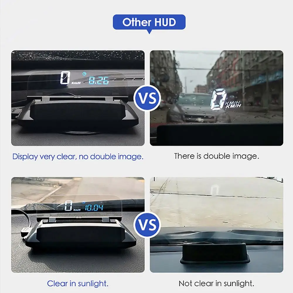 Universal Car Digital Speedometer Alarm HUD OBD Gauge Heads Up Displays Car Speed Projector Windshield Hud Display For Car