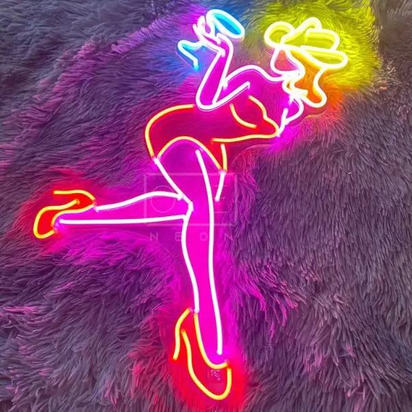 COWGIRL Neon Sign Custom Company Business Logo Flex Neon Light sign for Home Decor Wall Art Logos Business Events Shop Signage