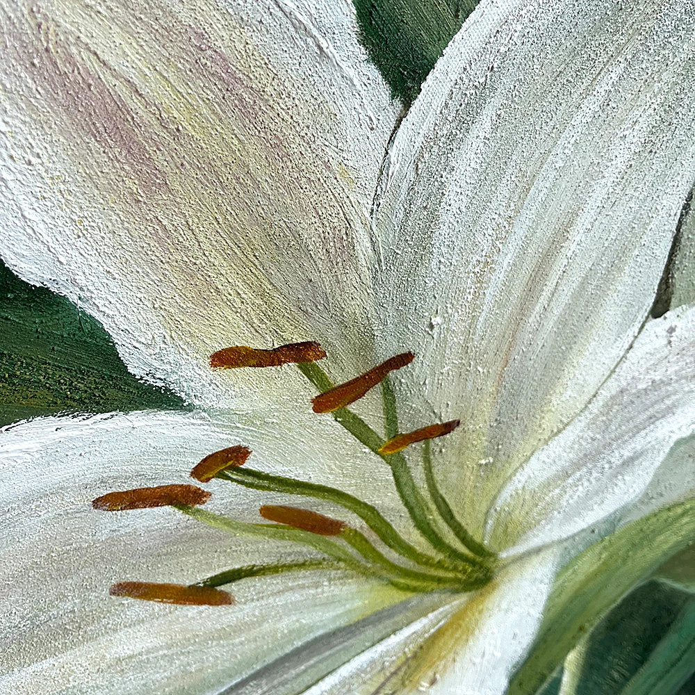 Modern home decor wall art canvas flowers handmade abstract beautiful arts lily flower oil paintings wall decor painting