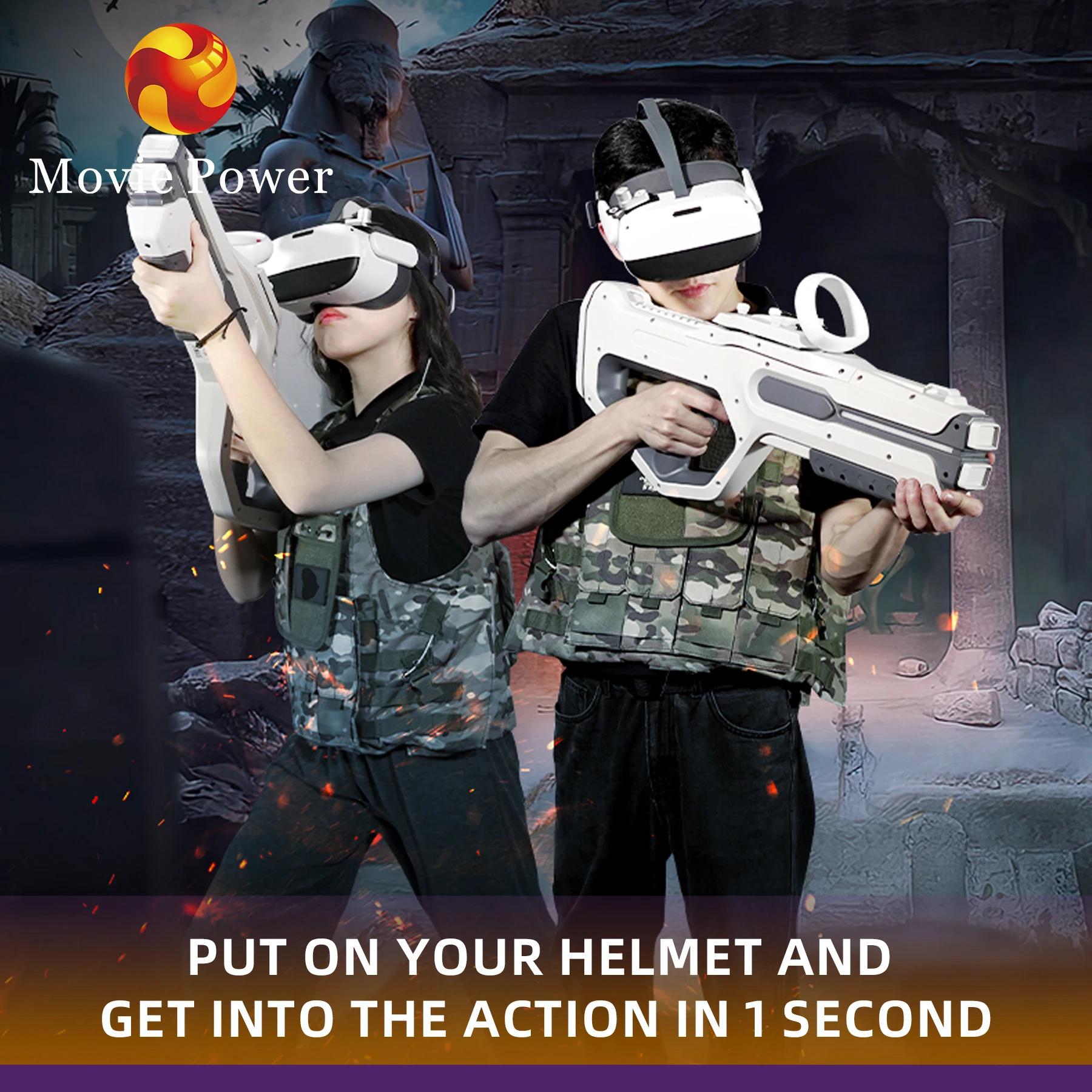 vr shooting game machine virtual reality simulator vr/ar/mr equipment for vr park