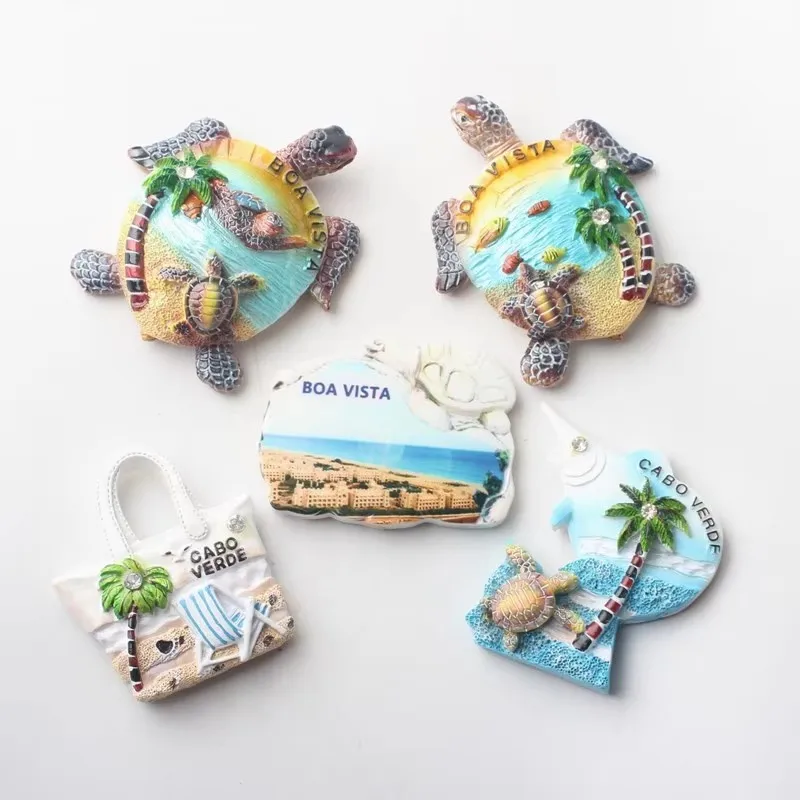 3D custom cute turtle animal image Creative refrigerator magnet wholesale promotion resin crafts Sea Island travel souvenirs