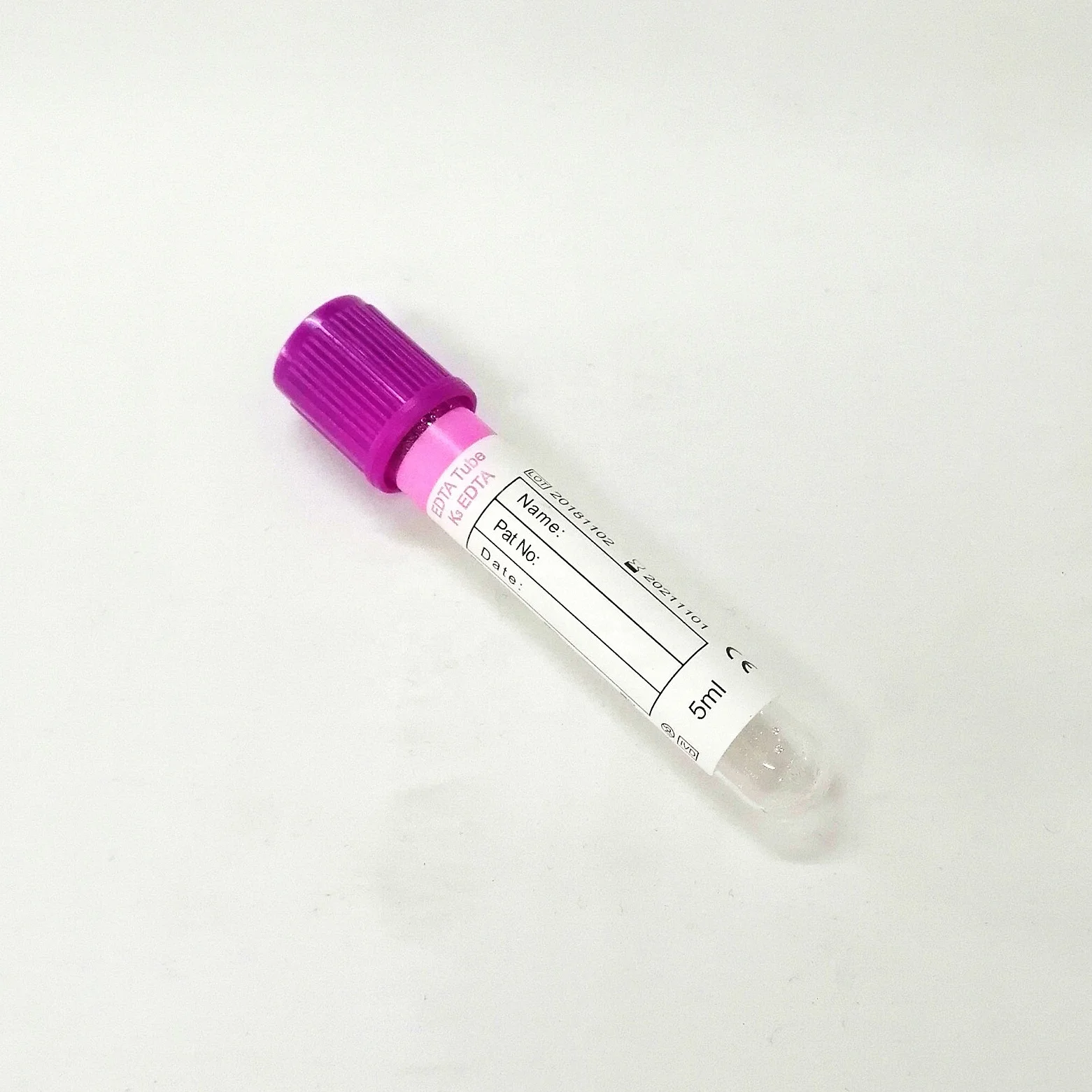 Cheap price Purple cap glass test tube vacuum blood collection tube edta k2 k3 5ml blood tube
