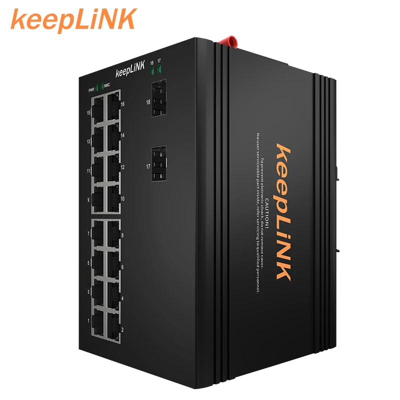 KeepLINK Industrial Grade IP40 Gigabit 2.5G SFP L2 L3 Multifunction Managed POE Switch