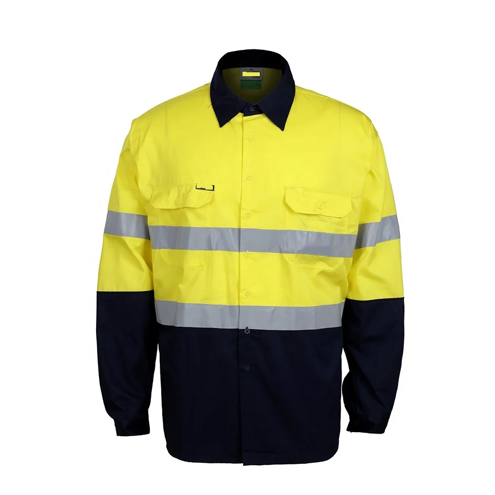  Пользовательские Hivis рубашка хлопок fr рабочая