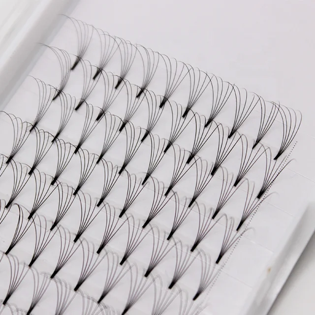 Korean PBT FIBERS 4D 5D 6D 10D  Individual Premade Pre Made Fan Volume Eyelash Extension With 0.03 0.05 0.07 mm