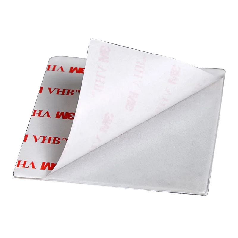 Custom shape size 1.0mm 0.5mm double sided tape clear transparent 4910 vhb square round tape pad