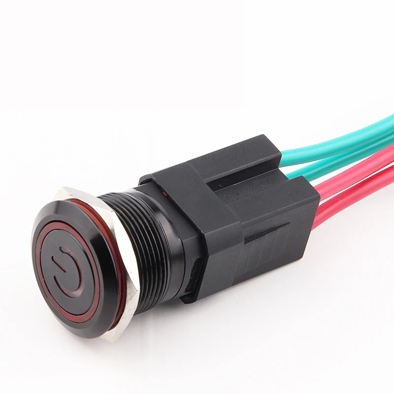 WDELE 22MM convenient 4-pin connection metal button switch high-power button high-brightness LED light