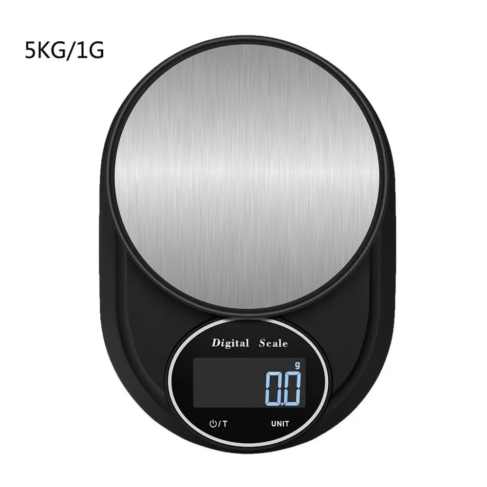 
Stainless Steel Kitchen Scale Electronic Weighing 5Kg/0.1g Household Kitchen Scale Food Mini Gram Scale Jewelry Said 